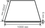 Лист нержавеющий  6х1000х2000 мм.  AISI 316Ti (08Х17Н13M2T) горячекатаный,  матовый
