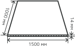 Лист нержавеющий  14х1500х1000 мм.  AISI310S (10Х23Н18) горячекатаный,  матовый